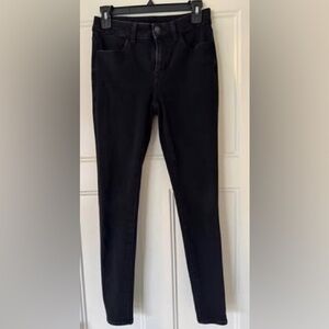 American Eagle Outfitters Black Skinny Jeans dream jeans hi rise stretch size 2